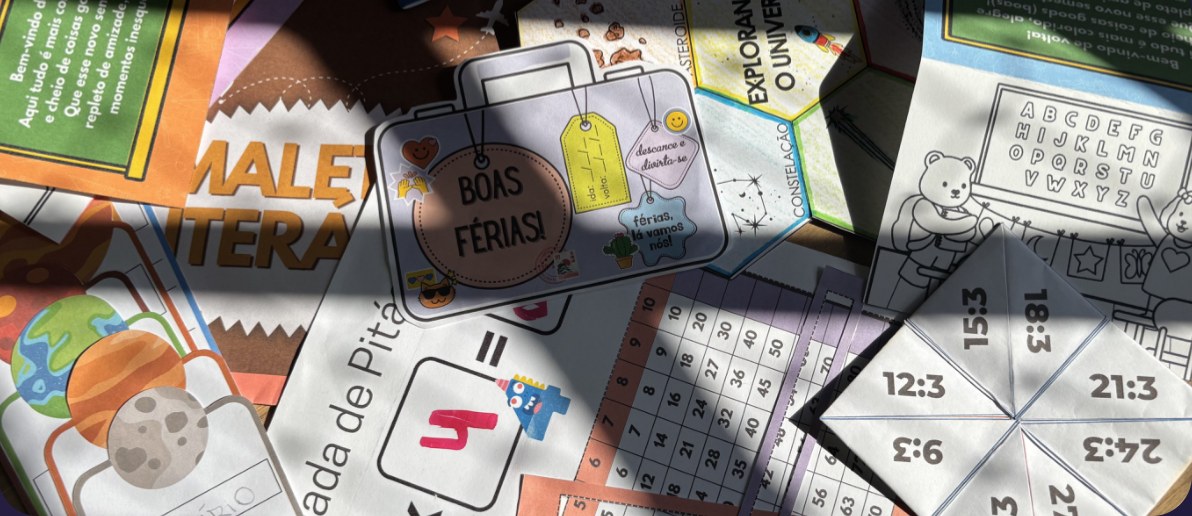 Atividades impressas do Clube das Profs