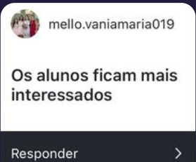 Comentário de professora do Clube