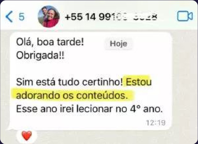 Depoimento de professora do Clube