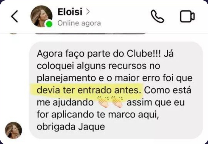 Depoimento de professora do Clube