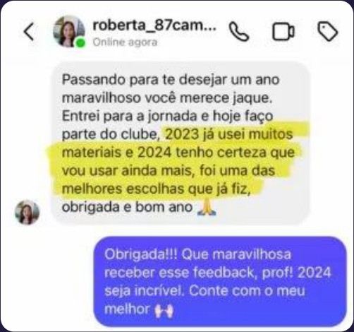 Depoimento de professora do Clube