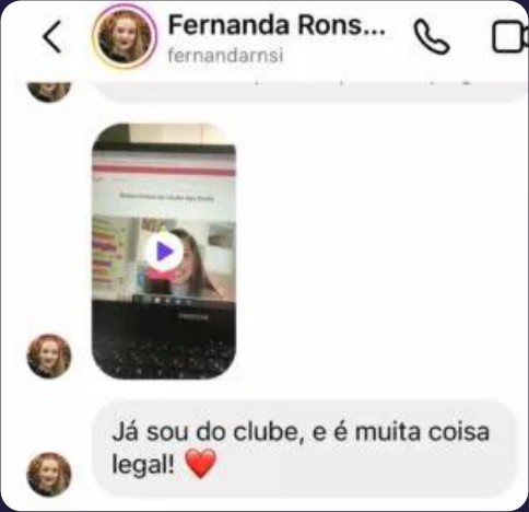 Depoimento de professora do Clube